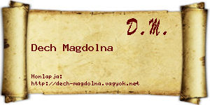 Dech Magdolna névjegykártya